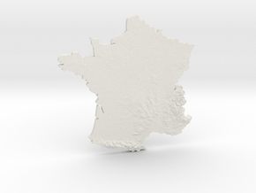 France heightmap in White Natural Versatile Plastic