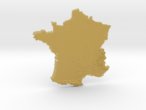France heightmap in Tan Fine Detail Plastic