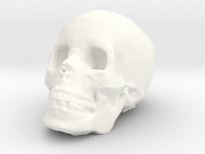 skull in White Smooth Versatile Plastic