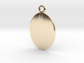 Oval medal 20 x 15 mm in 9K Yellow Gold 