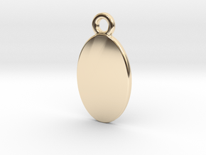 Oval medal 15 x 10 mm in 9K Yellow Gold 