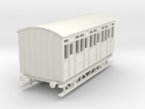 o-87-met-railway-4w-all-3rd-passenger-coach in White Natural Versatile Plastic