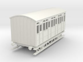 o-87-met-railway-4w-all-3rd-passenger-coach in White Natural Versatile Plastic