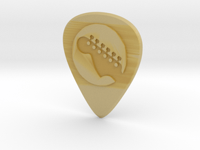 Guitar Pick_Guitar in Tan Fine Detail Plastic