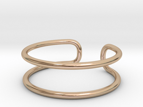 Double ear cuff  in 9K Rose Gold : Large