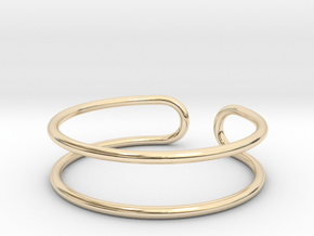 Minimal open wire ring All sizes, multisize in 14k Gold Plated Brass: 5 / 49