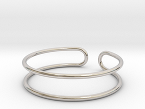 Minimal open wire ring All sizes, multisize in Rhodium Plated Brass: 8 / 56.75
