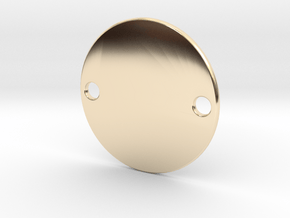 Custom round pendant in 14K Yellow Gold