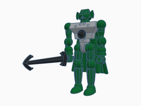 Emerald Emperor Micronauts Figure  in Gray PA12
