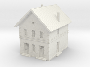 1/220th scale MÁV/HÉV III. class station building in White Natural Versatile Plastic