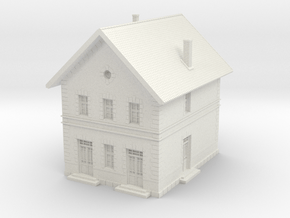 1/120th scale MÁV/HÉV III. class station building in White Natural Versatile Plastic