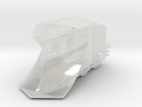 1/120th (TT) scale railway snow plough in Clear Ultra Fine Detail Plastic