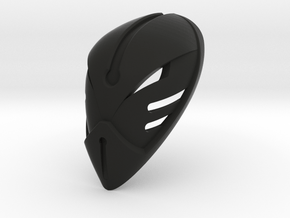 Kanohi Inu Mask of confusion Proto Mata Mask in Black Smooth Versatile Plastic