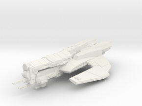 Nemesis Cylon corvette/Battlestar Galactica -8inch in White Natural Versatile Plastic