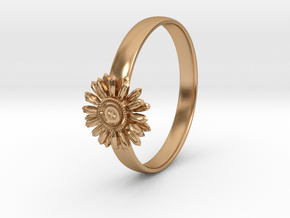 sunflower ring 2 in Polished Bronze