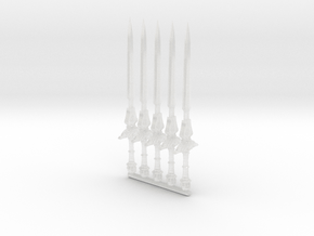 Winged Sword 5-pack in Clear Ultra Fine Detail Plastic