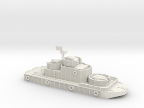 1/200 Program 5 River Boat with M49 105mm Howitzer in White Natural Versatile Plastic