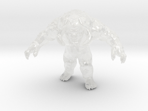 Yeti miniature model fantasy games rpg dnd winter in Clear Ultra Fine Detail Plastic