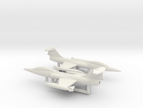 Lockheed F-104D Starfighter in White Natural Versatile Plastic: 6mm