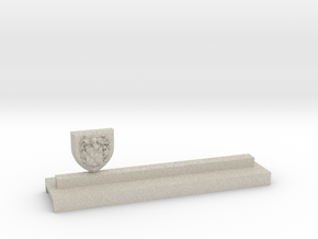 Knife holder with shield and coat of arms in Natural Sandstone