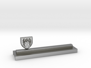Knife holder with shield and coat of arms in Natural Silver