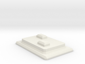 Track Elevation Pillar: Base in White Natural Versatile Plastic