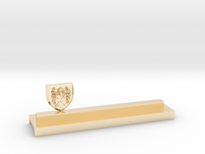 Knife holder with shield and coat of arms in 14K Yellow Gold