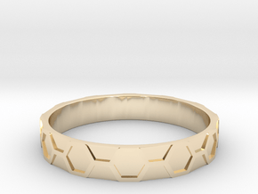Honey comb band all sizes, multisize in 14k Gold Plated Brass: 11.5 / 65.25