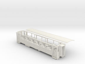 Welsh Highland Rly Semi open coach NO.2021/2 refur in White Natural Versatile Plastic