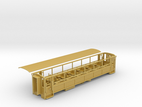 Welsh Highland Rly Semi open coach NO.2021/2 in Tan Fine Detail Plastic