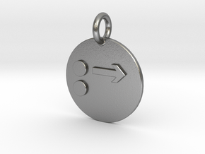 Pendant Newton's First Law B in Natural Silver