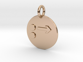 Pendant Newton's First Law B in 9K Rose Gold 