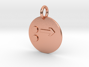 Pendant Newton's First Law B in Natural Copper