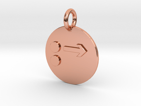 Pendant Newton's First Law B in Polished Copper