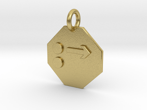Pendant Newton's First Law C in Natural Brass