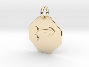 Pendant Newton's First Law C in 9K Yellow Gold 