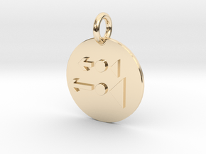 Pendant Newton's Second Law C in 14k Gold Plated Brass
