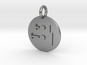 Pendant Newton's Second Law C in Natural Silver