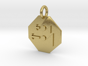 Pendant Newton's Second Law B in Natural Brass