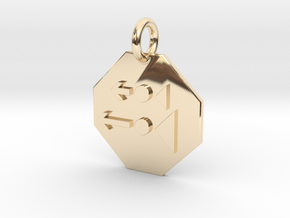 Pendant Newton's Second Law B in 14K Yellow Gold