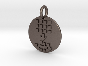 Pendant Entropy C in Polished Bronzed-Silver Steel