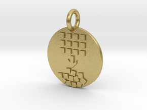 Pendant Entropy C in Natural Brass