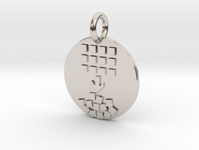 Pendant Entropy C in Rhodium Plated Brass