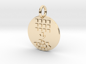 Pendant Entropy C in 14k Gold Plated Brass
