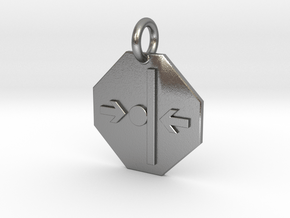 Pendant Newton's Third Law B in Natural Silver