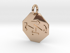 Pendant Thermodynamics First Law B in 9K Rose Gold 