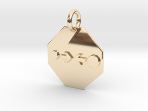 Pendant Newton's Law Of Gravitation B in 14k Gold Plated Brass