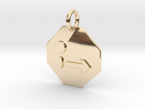 Pendant The Lorentz Factor B in 14k Gold Plated Brass