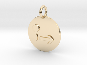 Pendant The Lorentz Factor C in 14k Gold Plated Brass