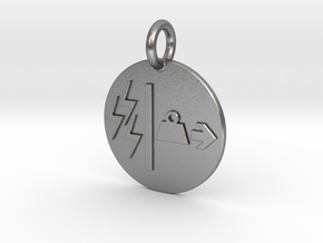 Pendant Mass Energy Equivalence C in Natural Silver